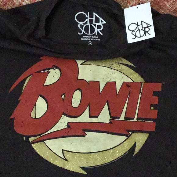 NEW Chaser Bowie Black Gold Graphic Tee T-Shirt - Picture 2 of 6